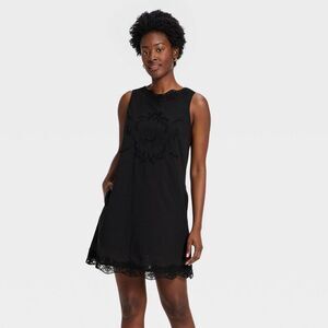 Universal Thread - Women's Cutwork Mini Shift Dress - Universal Threa Black
